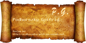 Podhorszky Gotfrid névjegykártya